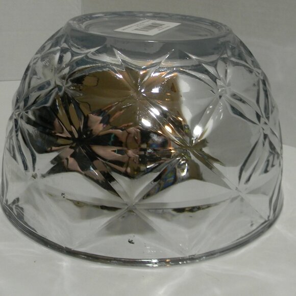 Decorative Mirrored Glass Bowl Holiday Silver 9" Diameter EUC Patterned Textured - Picture 5 of 5